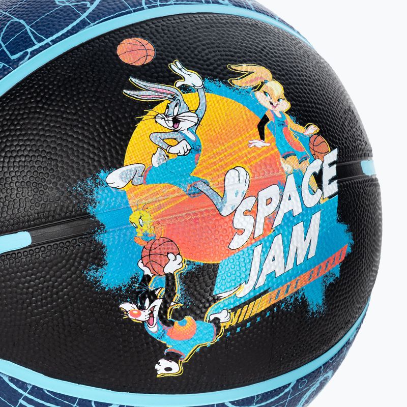 Piłka do koszykówki Spalding Space Jam niebieska/czarna rozmiar 6 3