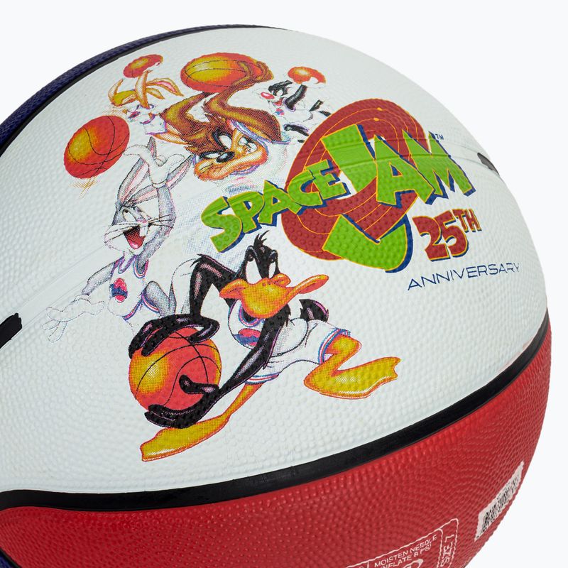 Piłka do koszykówki Spalding Space Jam Tune biały/czerwony/niebieski rozmiar 7 4