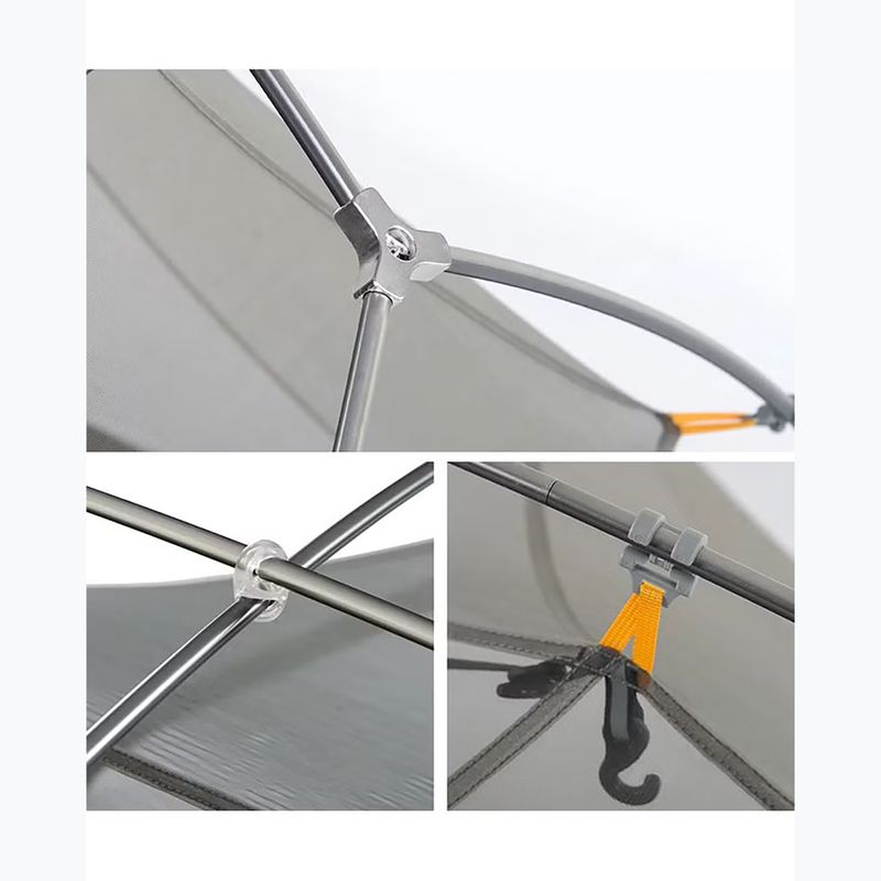 Namiot trekkingowy 2-osobowy Naturehike Mongar 2 light grey/dark green 4