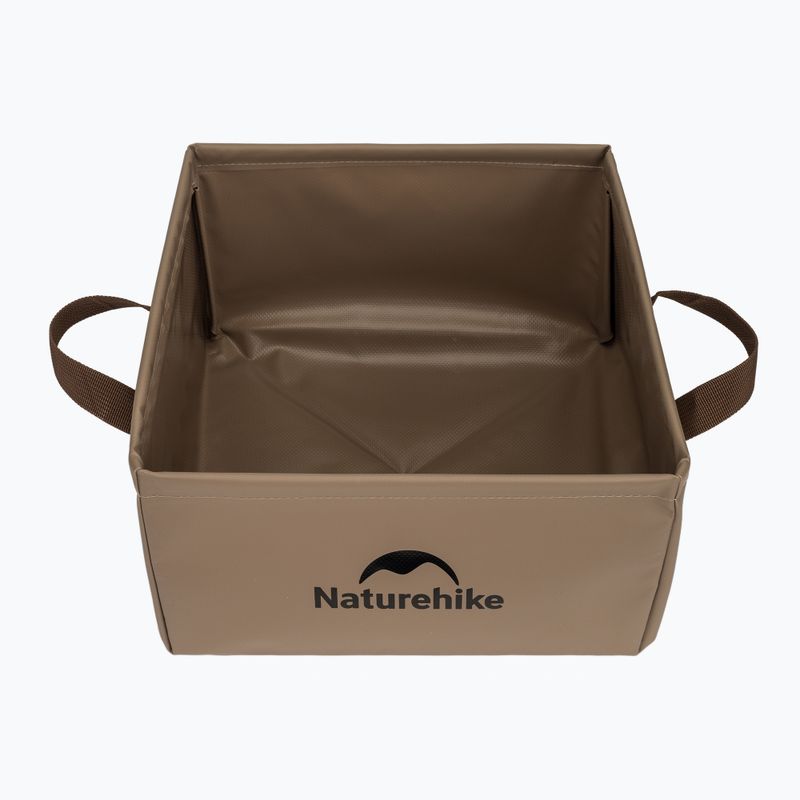 Zlew turystyczny Naturehike Składany Square Bucket 13 light brown 2