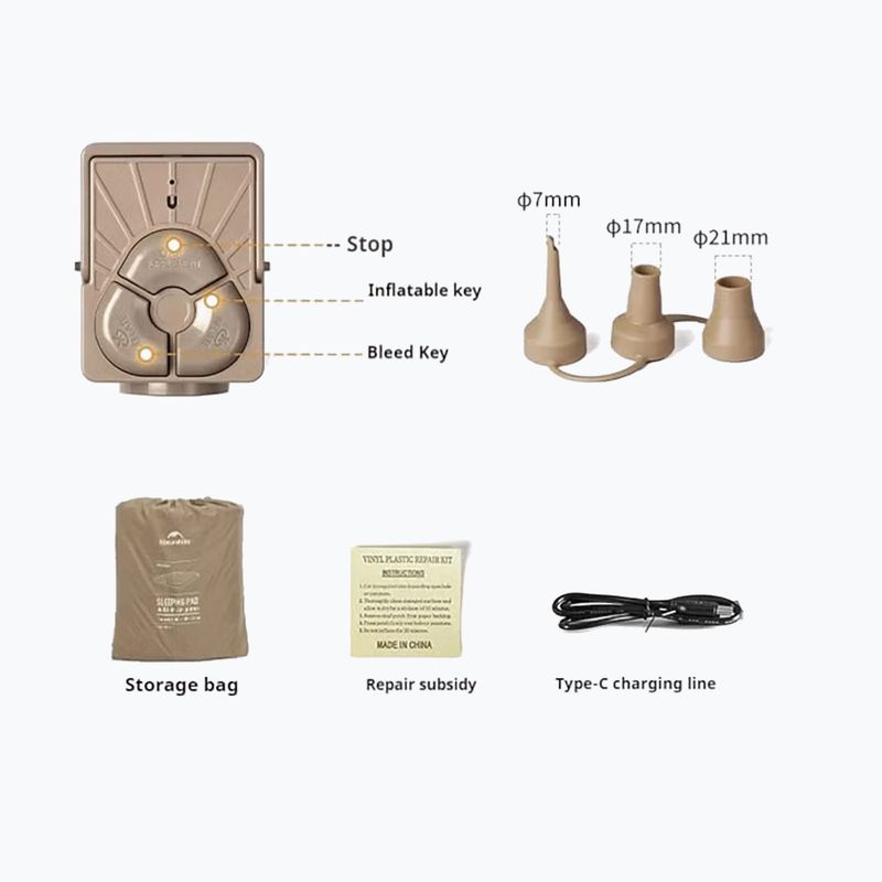 Materac dmuchany Naturehike Chenjing Single brown 3