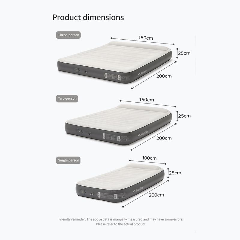 Materac dmuchany Naturehike Chenjing with Pillow Triple grey 2