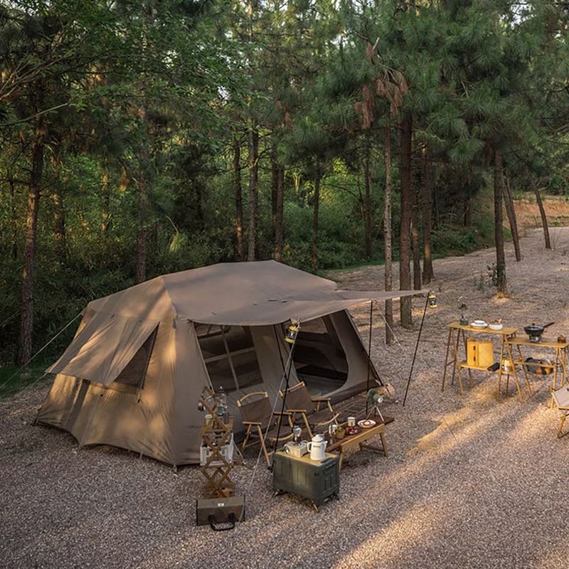 Namiot kempingowy 4-osobowy Naturehike Village 13 Ridge Ultimate Edition brown/ti black 5