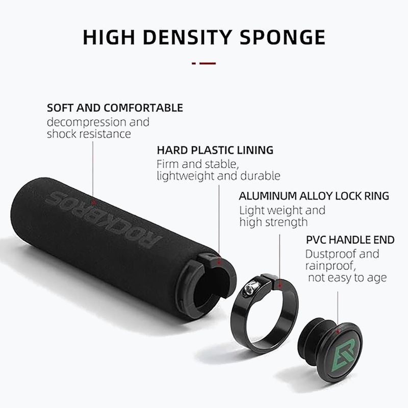 Chwyty kierownicy Rockbros BT1001 Handlebar Grips black 3