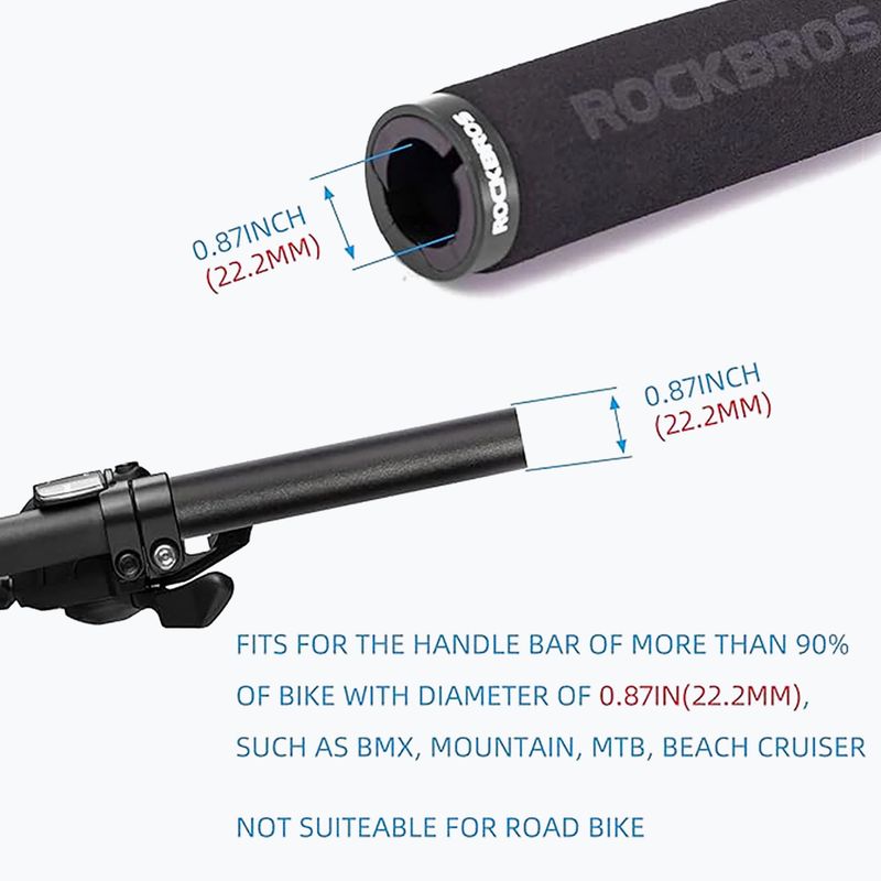 Chwyty kierownicy Rockbros BT1001 Handlebar Grips black 4