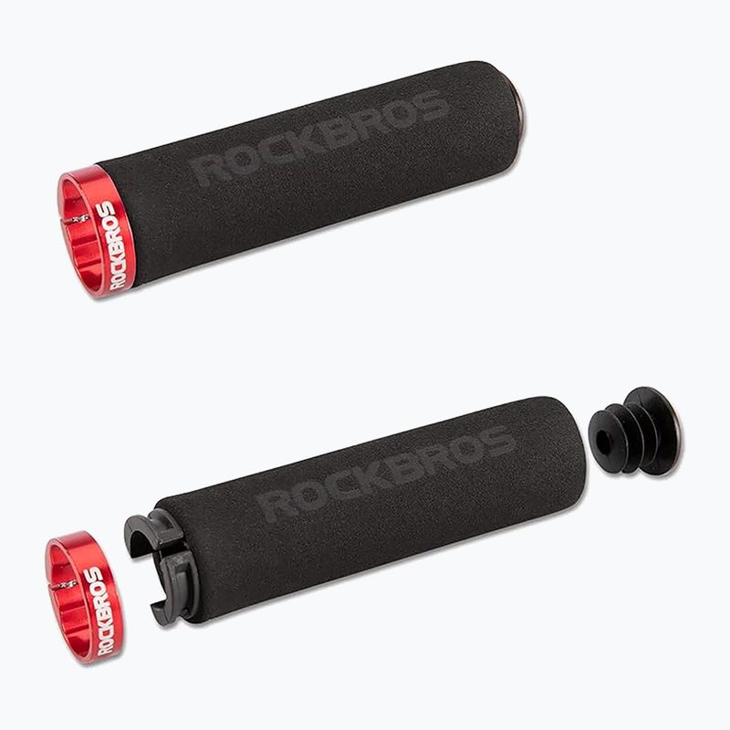 Chwyty kierownicy Rockbros BT1001 Handlebar Grips black/red 2