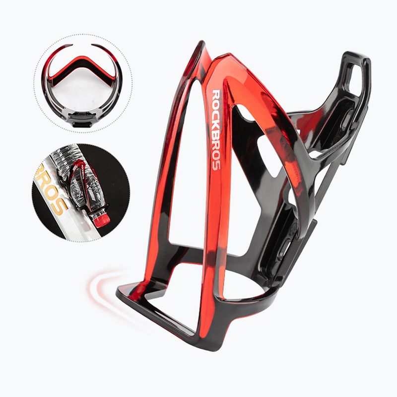 Koszyk na bidon Rockbros 31210007 Water Bottle Holder black/red 3