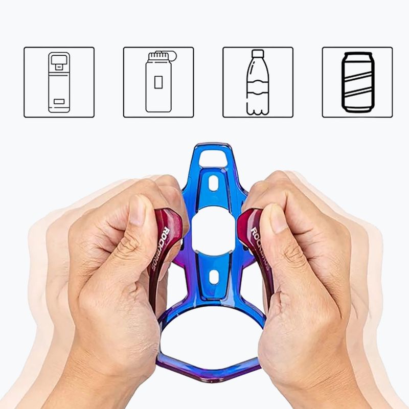 Koszyk na bidon Rockbros 31210007 Water Bottle Holder blue/purple 4