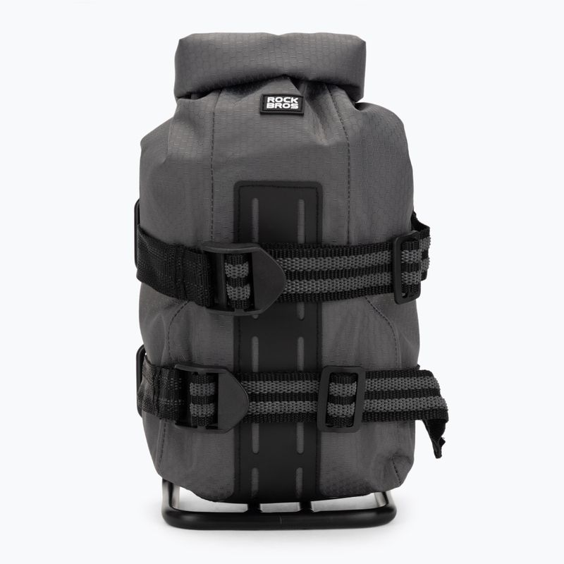 Torba i bagażnik na widelec rowerowy Rockbros Front Fork Rack+Fork Bag grey/black