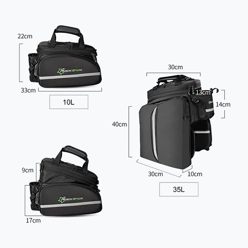 Torba rowerowa na bagażnik Rockbros A6-03BK Bicycle Pannier Bag black 5
