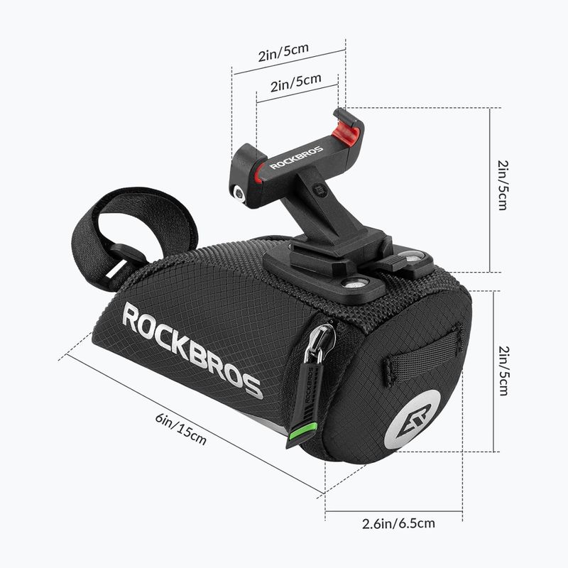Torba rowerowa pod siodełko Rockbros C28BK Bike Saddle Bag black 4
