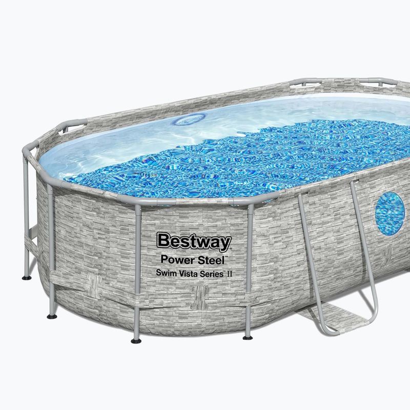 Basen stelażowy Bestway Power Steel Swim Vista Series Oval Pool Set 427x250 cm szary 2