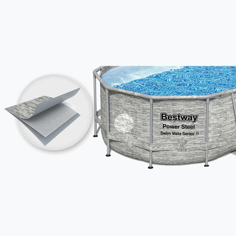 Basen stelażowy Bestway Power Steel Swim Vista Series Oval Pool Set 427 x 250 cm szary 4