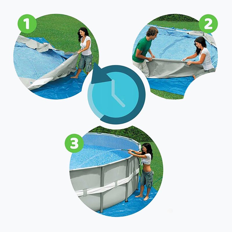 Basen stelażowy Bestway Steel Pro Max Pool Set 396 x 122 cm szary 10