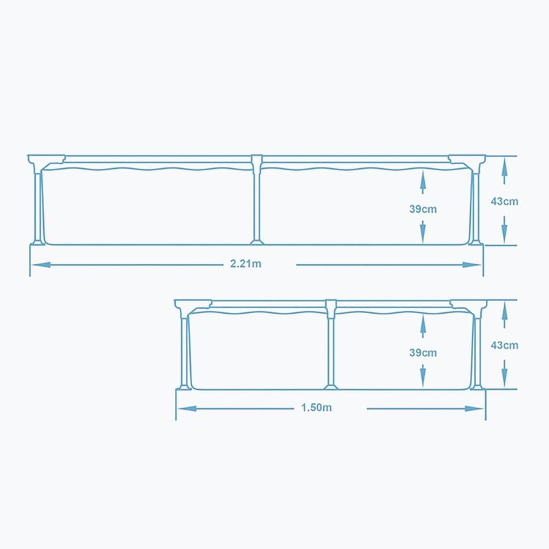 Basen stelażowy Bestway Steel Pro Pool 221 cm niebieski 5