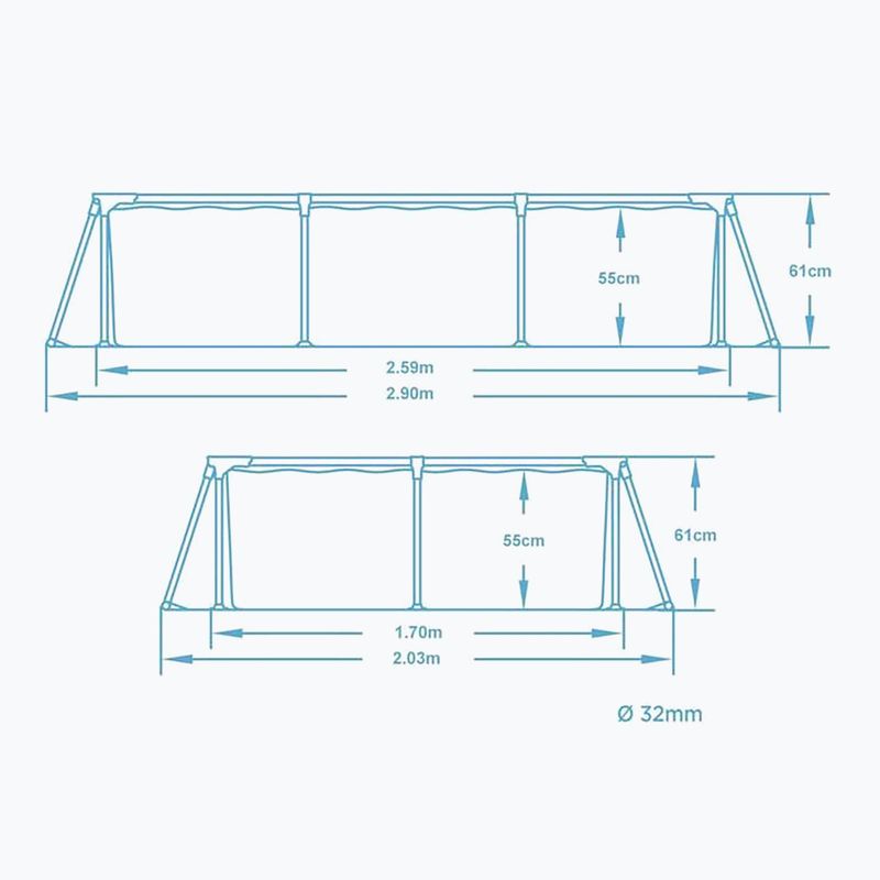 Basen stelażowy Bestway Steel Pro Pool 259 cm niebieski 5