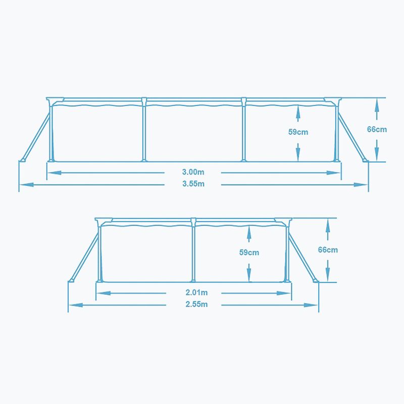 Basen stelażowy Bestway Steel Pro Pool 300 cm niebieski 5