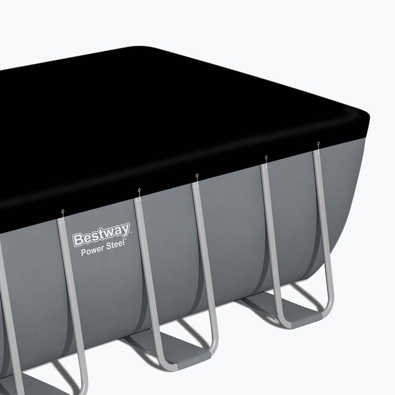 Basen stelażowy Bestway Power Steel Rectangular Pool Set 56466N 549 x 274 cm ciemnoszary 4