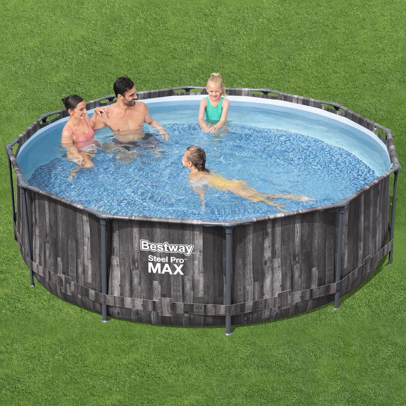 Basen stelażowy Bestway Steel Pro Max + Pompa z filtrem, Drabinka 366 cm 3