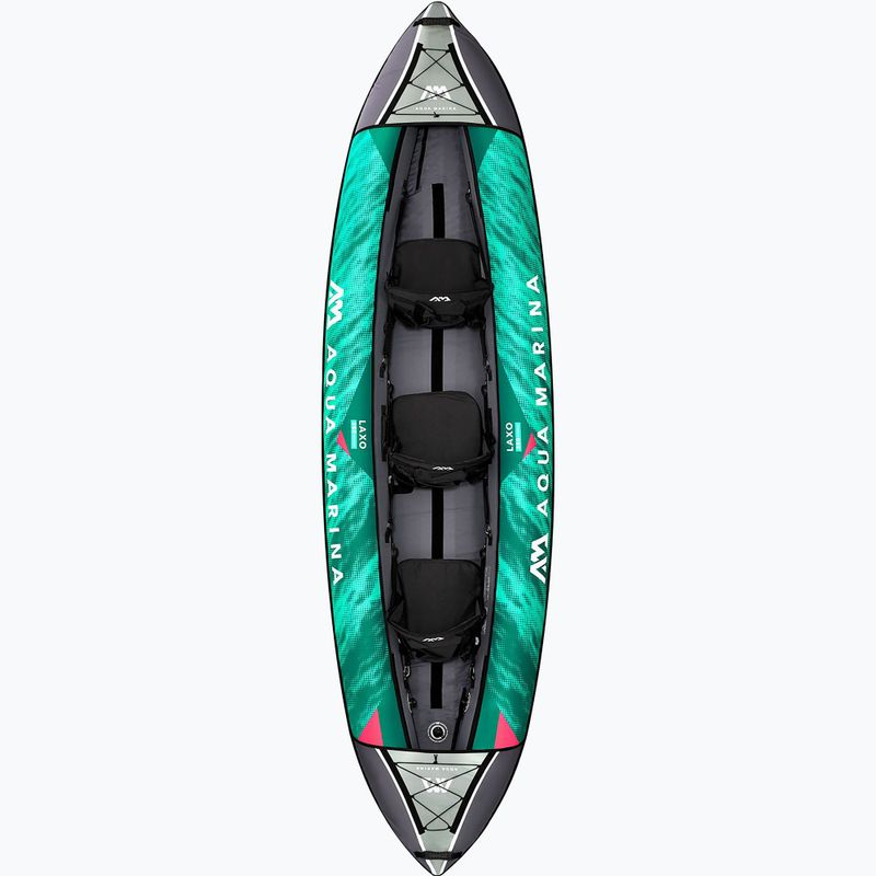 Kajak pompowany 3-osobowy Aqua Marina Laxo Recreational Kayak 12'6" dark green 2