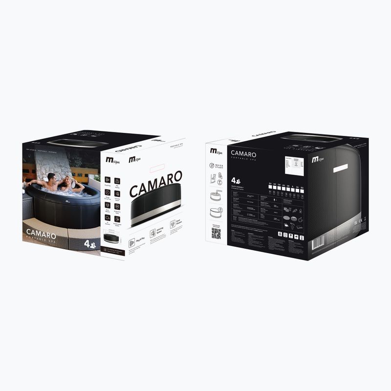 Basen z hydromasażem 4-osobowy MSpa Premium Camaro czarny 15