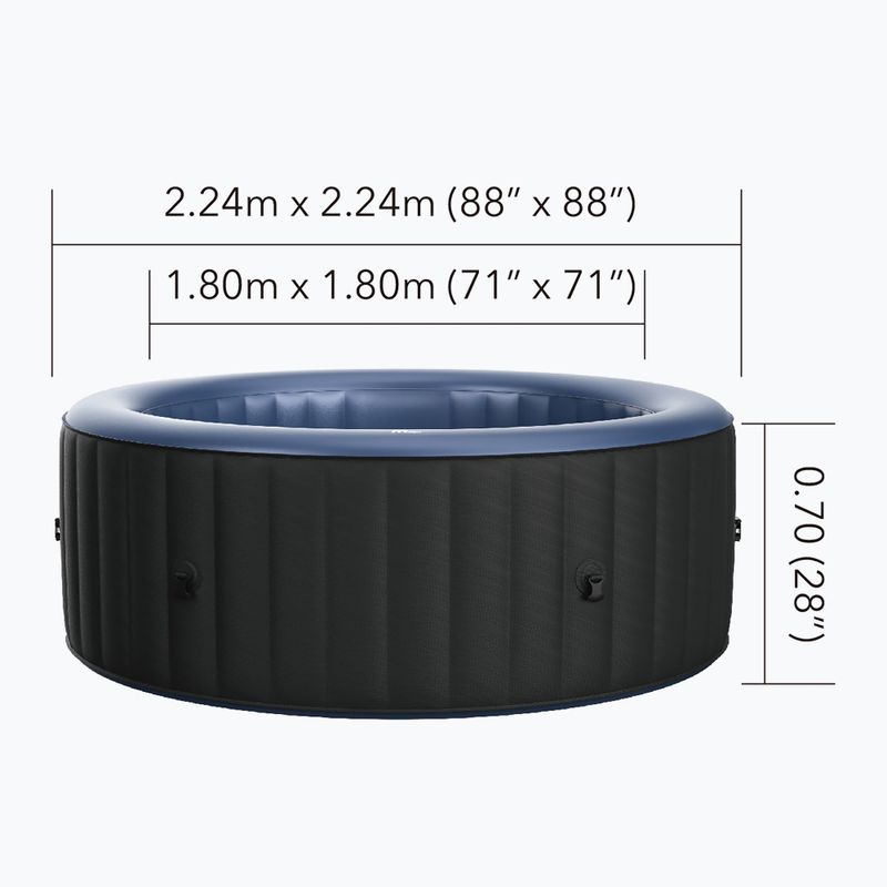 Jacuzzi 8-osobowe MSpa Comfort Bergen szary antracytowy 12
