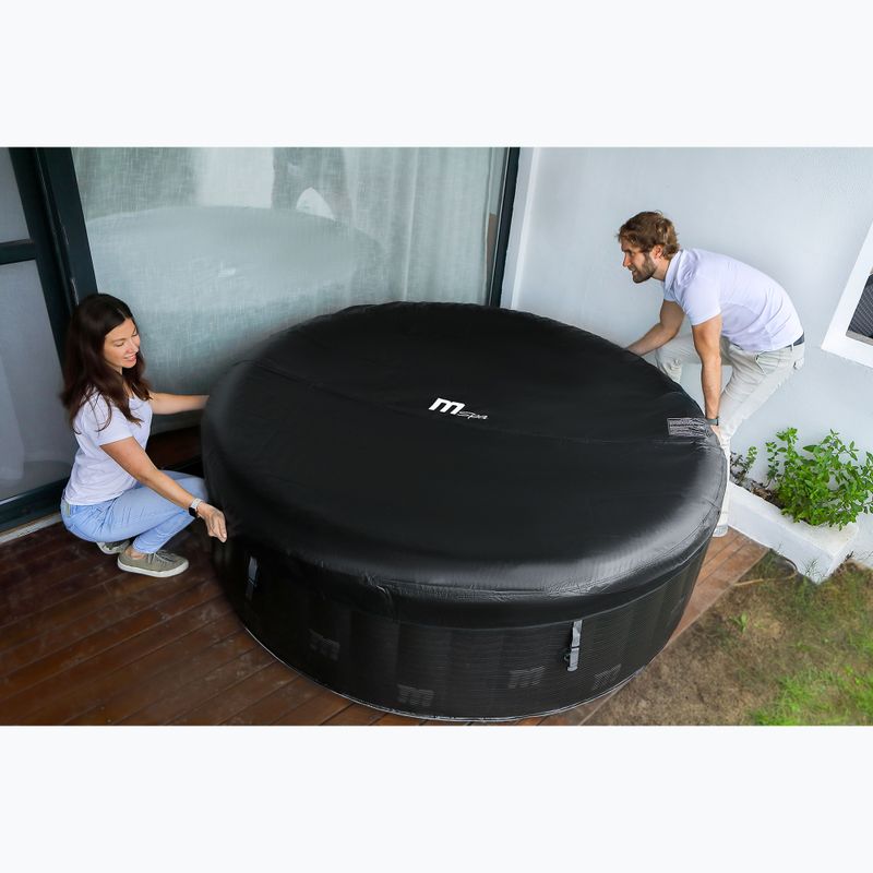 Basen z hydromasażem 6-osobowy MSpa Comfort Starry szary antracytowy 23