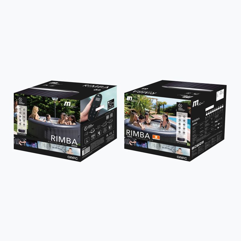 Basen z hydromasażem 6-osobowy MSpa Urban Rimba grafitowy 17