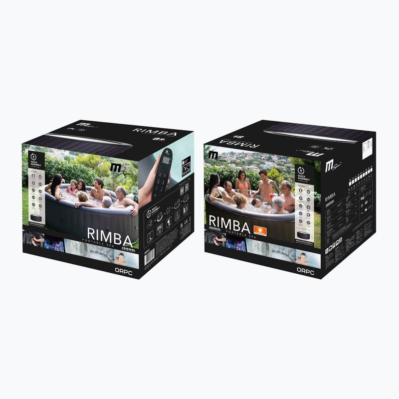 Basen z hydromasażem 8-osobowy MSpa Urban Rimba Max grafitowy 17