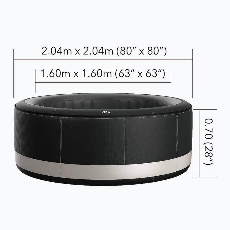 Basen z hydromasażem 6-osobowy MSpa Premium Super Camaro czarny 14