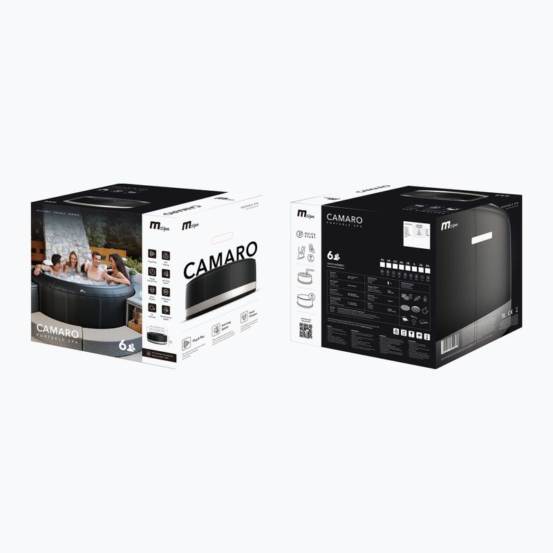 Basen z hydromasażem 6-osobowy MSpa Premium Super Camaro czarny 15