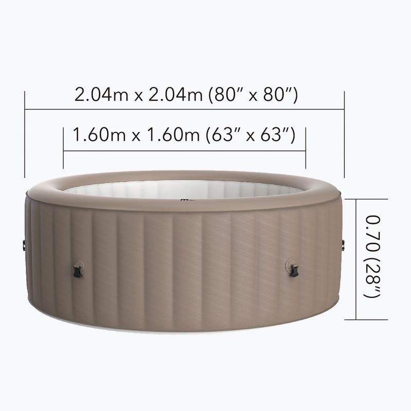 Basen z hydromasażem 6-osobowy MSpa Urban Bristol mokka 17