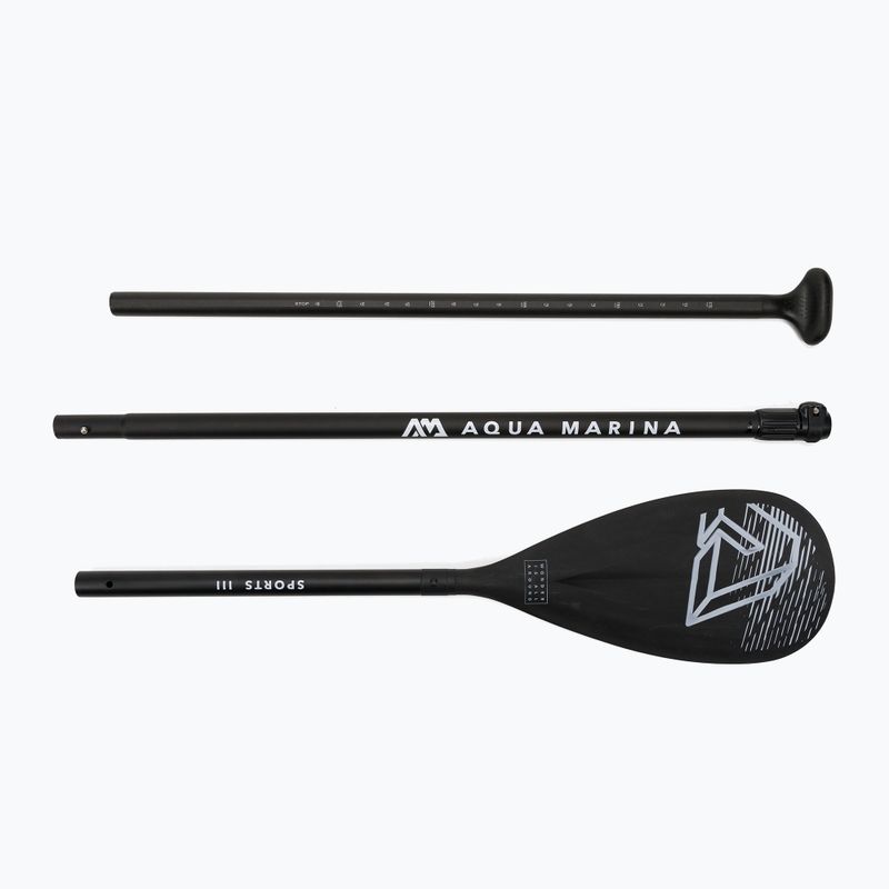Wiosło SUP 3-częściowe Aqua Marina SPORTS III Adjustable Aluminum iSUP 2021 5