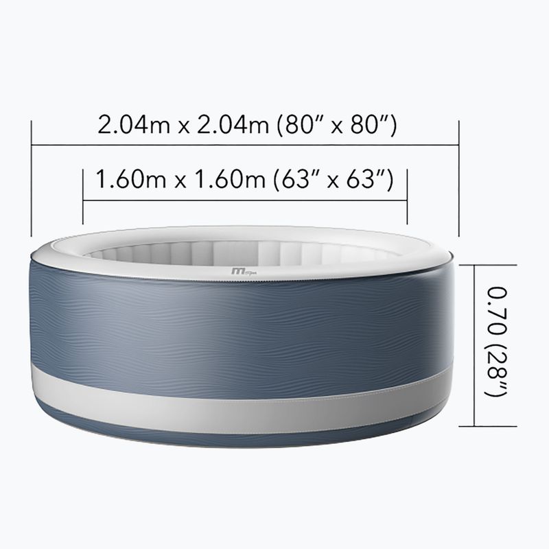 Basen z hydromasażem 6-osobowy MSpa Premium Vento waniliowy 15