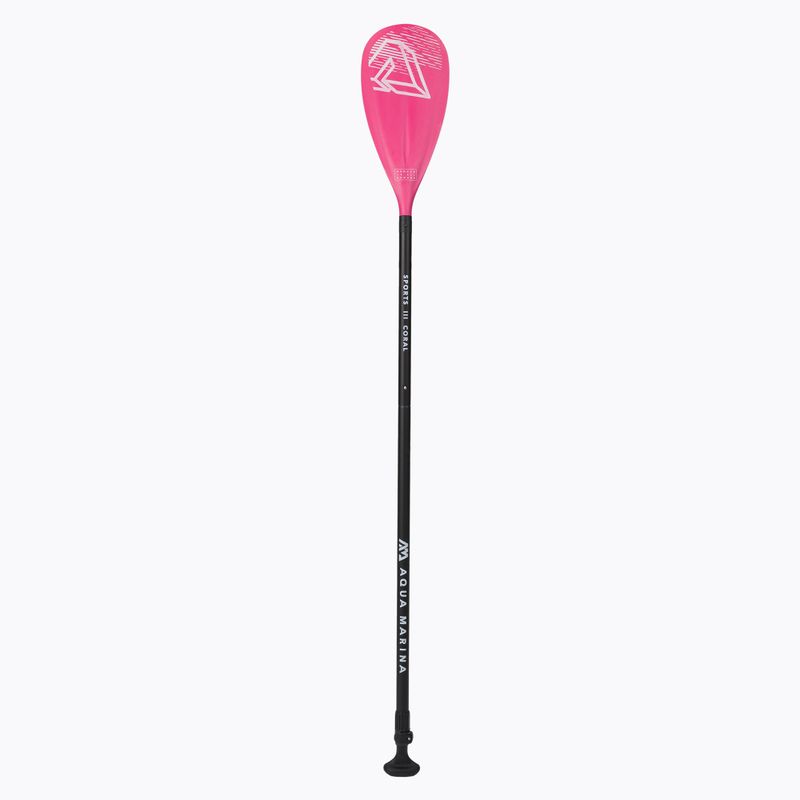 Wiosło SUP 3-częściowe Aqua Marina SPORTS III CORAL Adjustable Aluminum iSUP 2