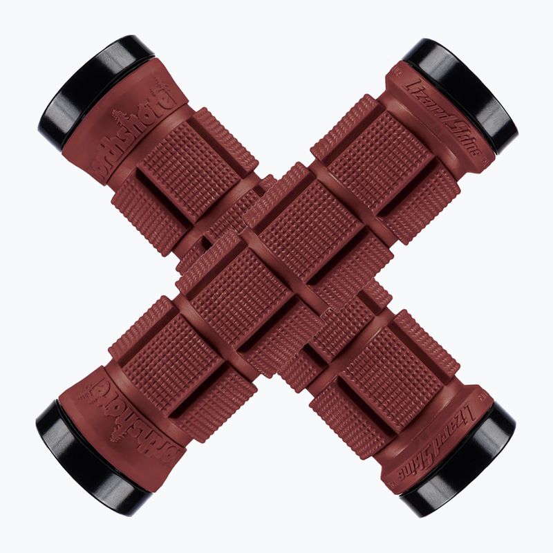 Chwyty kierownicy Lizard Skins Dual-Clamp Northshore deep red