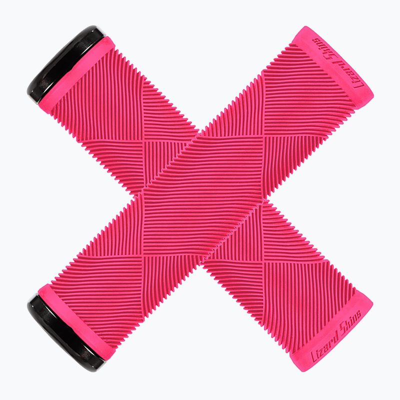 Chwyty kierownicy Lizard Skins Single-Clamp Strata neon pink