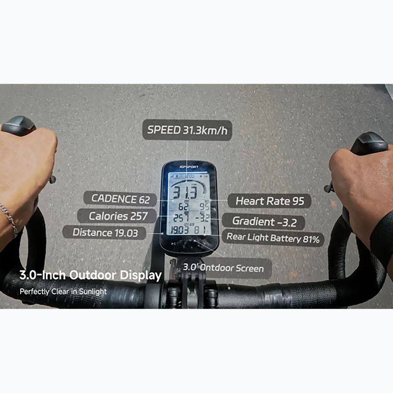 Licznik rowerowy iGPSport GPS BSC100 Max black 7