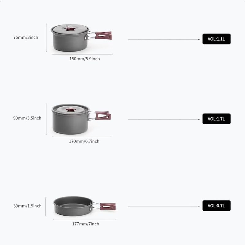 Zestaw naczyń turystycznych Fire-Maple FMC-202 3