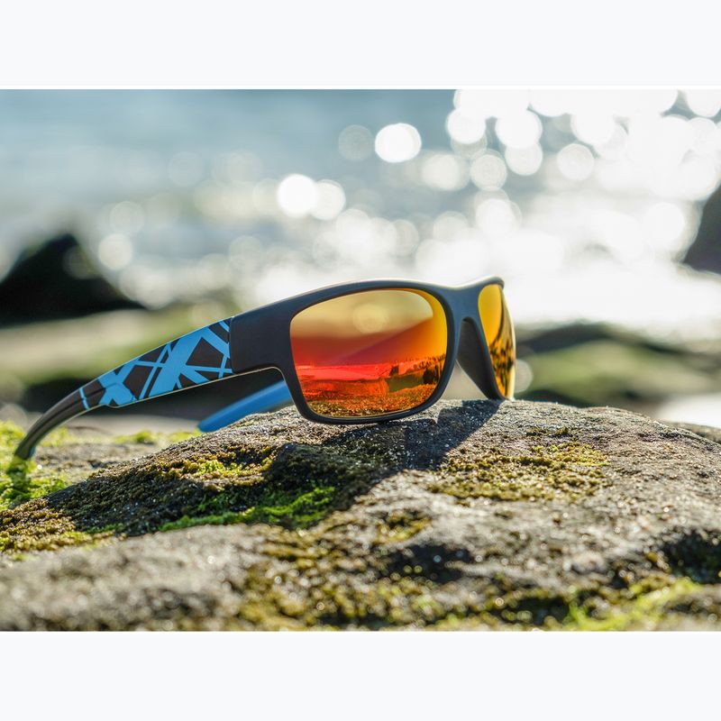 Okulary przeciwsłoneczne Aztron Avatar-X2 matt black/gloss blue/polarizedsahararedmirr/brown 6