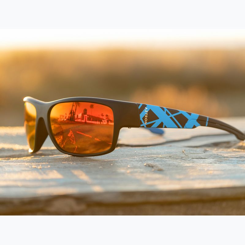 Okulary przeciwsłoneczne Aztron Avatar-X2 matt black/gloss blue/polarizedsahararedmirr/brown 7