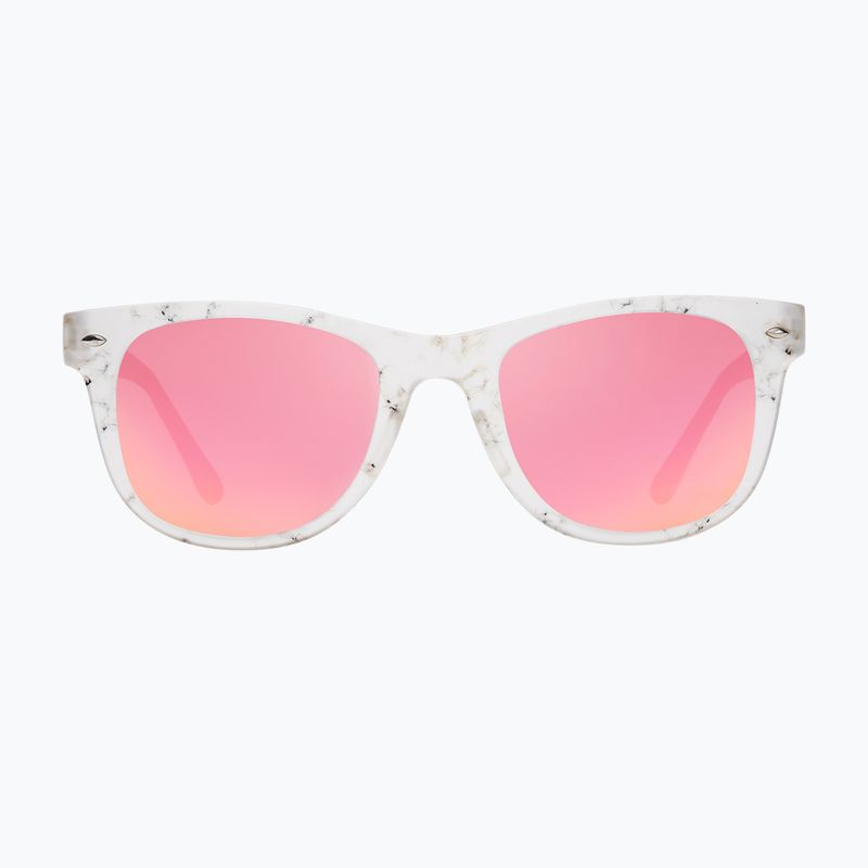 Okulary przeciwsłoneczne Aztron Party white marble print/polarizedrosepinkmirror/brown 2