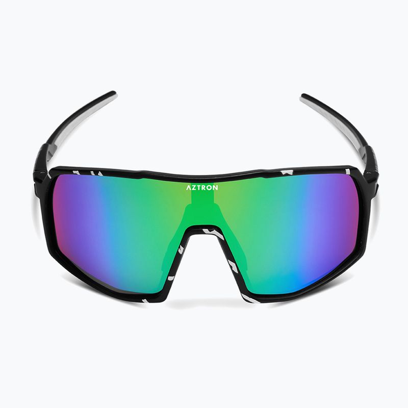 Okulary przeciwsłoneczne Aztron Thunder metalblack/white/polarizedgreen/twilightmirr/grey 2