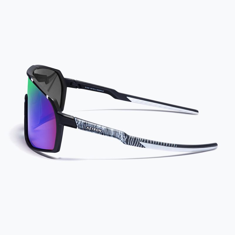 Okulary przeciwsłoneczne Aztron Thunder metalblack/white/polarizedgreen/twilightmirr/grey 4