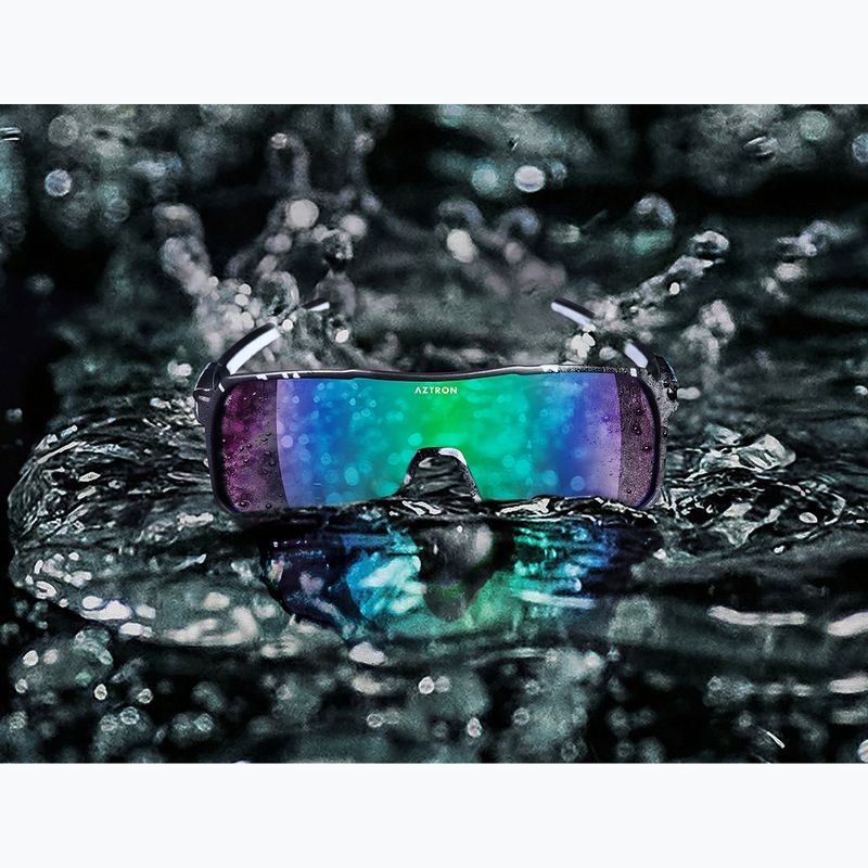 Okulary przeciwsłoneczne Aztron Thunder metalblack/white/polarizedgreen/twilightmirr/grey 6