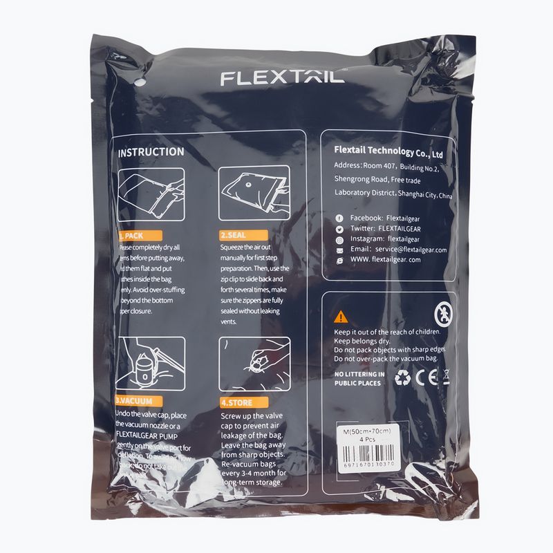 Zestaw worków próżniowych Flextail Vacuum 4pack M clear 2