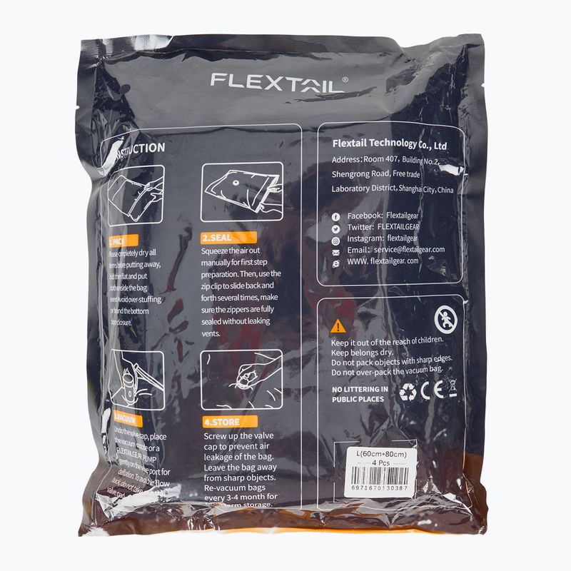 Zestaw worków próżniowych Flextail Vacuum 4pack L clear 2