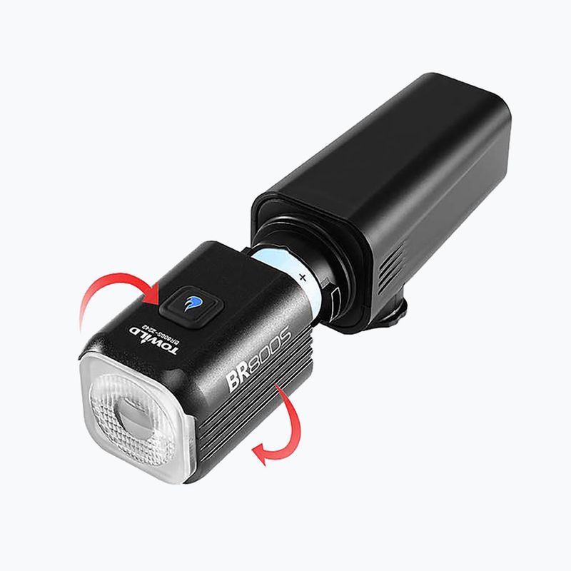 Lampka rowerowa przednia Towild BR800S black 5