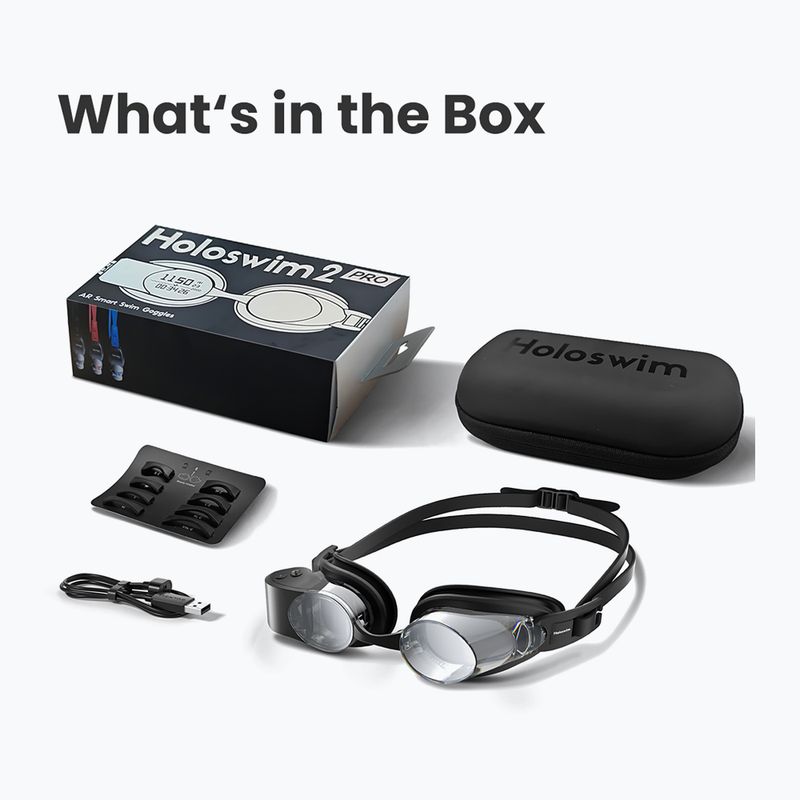 Okulary do pływania Holoswim 2 Pro AR Smart deep sky black 10