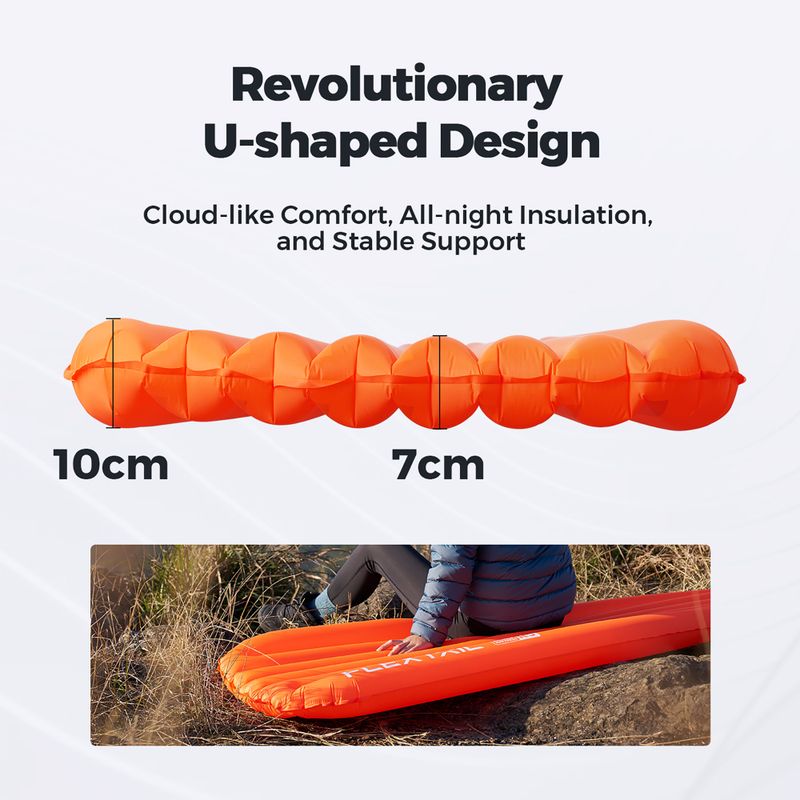 Materac dmuchany Flextail Zero R05 Regular orange 9